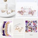 Kitimi Olivia Merch Set para Fans, Pulsera Inspirada en el Álbum de Música Sour Guts Pulsera Morada Rodrigo, Pendientes de Mariposa Morada Pegatinas para Concierto Fan Regalos para Amantes de la - 7