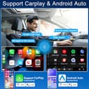 4+64G 2 Din Android 13 Autoradio Stereo per Citroen Berlingo 2 2008-2019 Peugeot Partner con Carplay Android Auto, 10,1 pollici Touch Screen Radio Lettore Multimediale con navi GPS DAB+ FM SWC - 2
