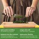 Tagliere in legno di bambù, dimensioni 30 x 40 cm, con tappo in silicone, scanalatura e manico - 7