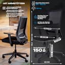 VALKENSTOL M2 Bürostuhl Ergonomisch Testsieger mit Einstellbarer Armlehne ohne Kopfstütze für maximale Bewegungsfreiheit, Rückenfreundliche Bürostühle, Schreibtischstuhl für Büro und Home Office Chair - 5