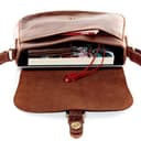 SID & VAIN® borsa a spalla vera pelle vintage YALE tracolla donna marrone prodotto artigianale - 5