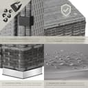 tectake® Poly Rattan Lounge, Outdoor Sitzgruppe, Set mit Sofa Sessel, Hocker, Tisch, frei kombinierbar, Sitzecke für 3-4 Personen, Möbel wetterfest für Garten Terrasse Balkon - grau - 5