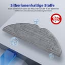 Pack of 8 Wipes for Roborock S8 Pro Ultra Robot Vacuum Cleaner, Silver Ion Microfibre VibraRise 2.0 Wiping Cloth Accessories (Blue Grey) - 4