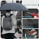 HEROIC KNIGHT Zaino per Computer Portatili da Uomo Zaini per PC portatili da 17,3 pollici, con porta USB antifurto Grande Capacità Resistente all'Acqua per lavoro Quotidiano Viaggio Università-Nero - 6