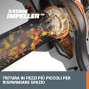 WORX - Aspirapolvere / Soffiatore Brushless senza fili 40V - 4Ah - WG583E (335km/h, 575 m³/h, 35 litri, 2 velocità, fornito con batterie e caricatore), arancione - 6