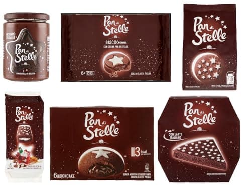 TESTPAKET Mulino Bianco Pan di stelle Sahne-Kuchen-Cerealien-cake-biscuits-cookies 6 Stück