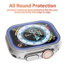 Uluck 3 Stück Panzerglas Kompatibel Apple Watch Ultra 3 (2025)/ Ultra 2/ Ultra 49mm, 3 Stück 9H Displayschutz mit Auto-Ausrichtungskit, Blasenfreie, Wasserdicht, Kratzfest - 3