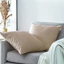 Topfinel Juego 2 Fundas Cojines Cama Sofas de Chenilla Algodón Lino Duradero Almohadas Decorativa de Color sólido para Sala de Estar, sofás, Camas, sillas Dormitorio Jardín Coche 45x45cm Caqui - 9
