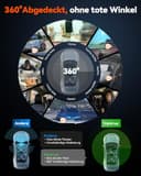 VANTRUE E360 Plus 3 Kanal 5.2K Panorama+1440P Dashcam mit Dual STARVIS 2 HDR Nachtsicht, 360° Puffer Parkmodus Dash Cam, Sprachgesteuerte Auto Kamera, APP, 1.54″ Touchscreen, Max. 1TB - 3