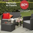 SP Berner Shaf - EVO Confort | Set Muebles de Salon Exterior - Conjunto Muebles Jardin Exterior 4 Plazas | Fabricado en España con Materiales Reciclados - Color Grafito - 7