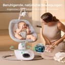 Momcozy CocoSway Babywippe, elektrische 3D-Motion, 6 Bewegungen & 4 Stufen, Fernbedienung, 8 Wiegenlieder, ab Geburt bis 9 kg. - 2