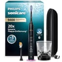 Philips Sonicare DiamondClean Smart 9400 elektrische Zahnbürste, Schallzahnbürste mit App, Drucksensor, Bürstenkopferkennung, 4 Putzmodi und 3 Intensitätsstufen, Schwarz, Modell HX9917/89 - 1
