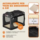 CADOCA® Trasportino Cane & Gatto XL 82x56x58cm Box Animali Domestici Media Grande Taglia Viaggio Gabbia per Trasporto Traspirante - 7