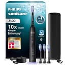 Philips Sonicare 7100 elektrische Zahnbürste, Schallzahnbürste mit App, 4 Putzmodi und 3 Intensitätsstufen, Andruckkontrolle, EasyStart, SmarTimer, Schwarz, Modell HX7421/08 [Neue Technologie] - 1