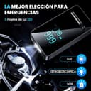 Inflador Ruedas Coche - Compresor Aire Portatil 150PSI con Linterna y Batería Recargable - para Coches, Motos, Bicicletas | Manómetro Digital | SOS Emergencia y Carga USB para Viajes Familiares - 5
