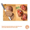 MasterChef Tabla de Cortar Cocina en Madera, Encimera de Bambú para la Carne, Jamon, Pan, Quesos, Tablero de Corte con Ranura para Jugos y Borde, Natural, Sostenible - 3