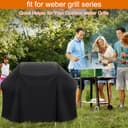 Funda para Barbacoa de 165 cm – 7131 para Weber Genesis 400 Serie 4 quemadores Gas Grill Heavy Duty & Impermeable, Cubierta de PU para Weber Genesis E435, E410, E440 (165 L x 63 W x 113 H) - 7
