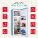 Amica KGC 15632 T Retro Kühl-/Gefrierkombination / Ice Blue (Türkis) / 144cm (H) x 55cm (B) x 62cm (T) / Retro-Design / Kühlschrank mit Gefrierfach - 5