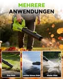 NewBeny Soffiatore per Foglie, Aspiratore Foglie a Batteria con 2 Batterie da 4000 mAh e 6 Velocità Regolabili, 288 MPH & 650 CFM Soffiatore Foglie per Giardini, Vialetti e Rimozione di Neve Leggera - 6