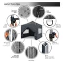 Gorilla Gazebo ® Pop Up 3x3m Heavy Duty Waterproof Commercial Grade Market Stall 4 Side Panels Leg Weights Pegs and Wheeled Carrybag - 2