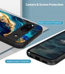 DOMAVER Case for Huawei P70 Pro, Huawei P70 Pro+ Slim Fit Glow in The Dark Hybrid Hard PC Shockproof Drop Protective Girls Women Men Phone Cover for Huawei P70 Pro/P70 Pro+, Blue Green - 7