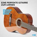 MAX SoloArt - 4/4 Akustik Gitarre für Anfänger Einsteiger Erwachsene - Akustikgitarre inkl. Tasche, Stimmgerät, Plektrum, Gurt und Zubehör - Acoustic Guitar, Konzertgitarre in Holz-Braun - 3