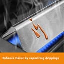 GFTIME 38.9CM 7635 Placa de Calor Piezas de Repuesto para Weber Spirit 200 II, Spirit 200, Spirit 200 E210 S210 E220 S220 (con pomo Delantero) Acero Inoxidable Difusor para Parrilla Barbacoa - 9