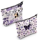 BDSHUNBF 2PCS Trousse per Trucchi, Makeup Bag, Borsa Cosmetica, Bolsa de Cosméticos, Borsa Trucco da Viaggio, Singer Music Album Zipper Pouch Bag - 1