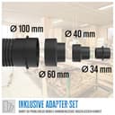 Güde Sistema de aspiración GAA 65.1 (550 W, Potencia de Aire 1150 m³/h, presión Negativa 1145 pa, Manguera de aspiración de 2 m, conexión de aspiración Ø 100 mm, Volumen del depósito 65 l, Incluye - 3