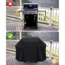 Funda para Barbacoa de 165 cm – 7131 para Weber Genesis 400 Serie 4 quemadores Gas Grill Heavy Duty & Impermeable, Cubierta de PU para Weber Genesis E435, E410, E440 (165 L x 63 W x 113 H) - 4