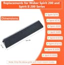 GFTIME 38.9CM 7635 Barrette aromatizzanti per Weber Spirit E210, S210, E220, S220, piastra riscaldante smaltata in porcellana, parti di ricambio per griglia a gas per Spirit I e II serie 200 - 2
