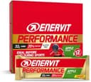 Enervit Performance Bar Apple – Energieriegel, 32 g Kohlenhydrate, 20% Protein, Apfelgeschmack, für langanhaltende Ausdaueraktivitäten, Glutenfrei, 12 Riegel à 60 g - 1