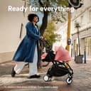 Stokke YOYO3 Stroller with Newborn Pack (Olive) - Includes Frame (White), Mattress, Five-Point Harness, Extendable Canopy, Padded Shoulder Strap & Protective Storage Bag - 2