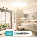 Swoieltr Plafón Baño Techo 4000K Blanco Natural, Ø50cm Ultrafino Tamaño Extra Grande Ceiling Light 48W 4800LM Súper Brillante Redondo Lampara Techo Plafon IP44 para Salon, Dormitorio, Comedor, Cocina - 4
