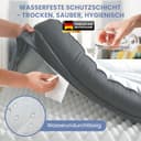 ELONEO orthopädisches Hundebett mittelgroße Hunde - 90x68x18cm, Hundekorb mit Memory Foam, Hundematte wasserdicht und waschbar, Hundekissen, Hundematratze mit weicher Polsterung, grau - 5