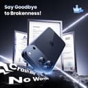 Hoerrye für iPhone 17 Pro Kameraschutz - [12FT Zersprungsicher Militärqualität] [Starke Adsorption] Metall 9H+ gehärtetes Glas Kamera-Display Vollschutzabdeckung Hülle-kompatibel, Blau - 2