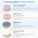 Rkdely Spazzola Pulizia Viso, 3-In-1 Massaggiatore Viso con EMS e riscaldamento, Spazzola Viso Elettrica con 4 Testine Intercambiabili per Pulizia Profonda, Per Detergere In Profondità (Rosa) - 3