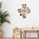 DEKORI - Orologio da Parete Moderno in Legno, Design Minimal Numeri Grandi 43x49 cm - Artigianale 100% Made in Italy - Silenzioso, Ideale per Casa e Ufficio - Idea Regalo - - 5