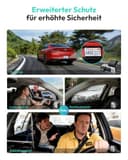 BOTSLAB Dashcam Auto Vorne Innen, 4K+1080P Dual Auto Kamera mit 3,18" IPS-Touchscreen, Super Nachtsicht, App & Sprachsteurung, 5,8 GHz Wi-Fi Dash Cam, GPS, 24/7 Parküberwachung, G-Sensor, 512 GB Max - 4