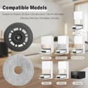 4 Wischtücher mit 2 Ersatzhalterung Zubehör für Dreame L20 Ultra/ L10s Ultra Gen2/ L10s Pro Ultra Heat/ X30 Ultra/ X40 Ultra/ X40 Master/ L40 Ultra, Roboter Staubsauger Ersatzteile - 2