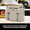 Ninja MAX Freidora de aire sin aceite con compartimento doble, 2 cajones, 9,5 l, sin aceite, Air Fry, Max Crisp, Roast, Bake, Reheat, Dehydrate, cestas antiadherentes, Piedra Dorada, DZ400EUSTGD - 2