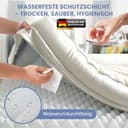 ELONEO orthopädisches Hundebett kleine Hunde - 76x51x17cm, Hundekorb mit Memory Foam, Hundematte wasserdicht und waschbar, Hundekissen, Hundematratze mit weicher Polsterung, Creme - 5