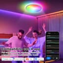 Rawhui 24W Plafoniera LED Soffitto Dimmerabile,2400LM Lampada Led Soffitto con Telecomando & APP,RGB,3000K-6500K,Alexa/Google Assistant/Smart Life,Per Soggiorno Camerette letto - 5