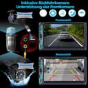 iFreGo 2 Din Radio mit Wireless Carplay und Android Auto Autoradio mit Bildschirm Touchscreen, Bluetooth, AM/FM Radio,7 LED Farben,Mirror Link,Autoradio mit Rückfahrkamera,RDS,USB - 5