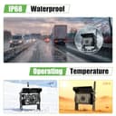 Telecamera di retromarcia wireless IP68 impermeabile con visione notturna, monitor HD da 7", telecamera di retromarcia ad alto rendimento con chip a prestazioni elevate, linea invertita, BSD - 5