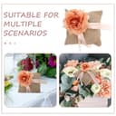 SUPVOX Cuscino Portafedi Rustico in Lino Naturale, Set Cuscino Decorativo Piccolo per Anelli da Matrimonio ed Eventi, Ornamento Nuziale Fatto a Mano per Cerimonie e Anniversari - 7