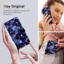 BLOTECH for Realme GT Neo6 Wallet Flip Folio Case, for Realme GT Neo6 Card Holder RFID Wallet, Art Designed Flip Cover Case Ink-wash Blue Floral Design Painting Full Body Protection - 5