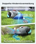 YARDCARE V100 Mähroboter ohne Begrenzungskabel, mit Vision Navigation, Spiralschnitt, 150 Hinderniserkennung, Rasenroboter bis zu 150 m², 4Ah Akku Rasenmäher Roboter mit Kamera, Ersatzklingen - 5