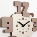DEKORI - Orologio da Parete Moderno in Legno, Design Minimal Numeri Grandi 43x49 cm - Artigianale 100% Made in Italy - Silenzioso, Ideale per Casa e Ufficio - Idea Regalo - - 2