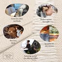 LYHome Coperta in Lana Merinos - Copriletto Plaid per Letto Divano, Singolo Una Piazza e Mezza Matrimoniale, Coperte Per Invernale Estiva Morbida Calda e Grande 140x200 cm, Beige - Bianco Zig Zag - 4